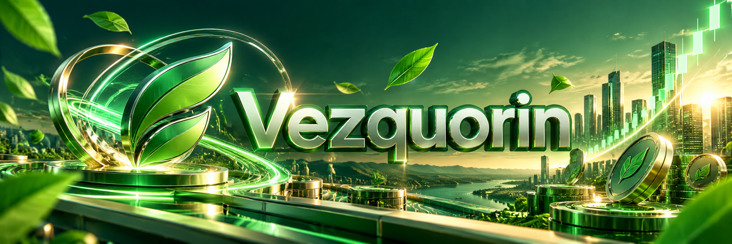 Emerald financial cityscape with Vezquorin emblem